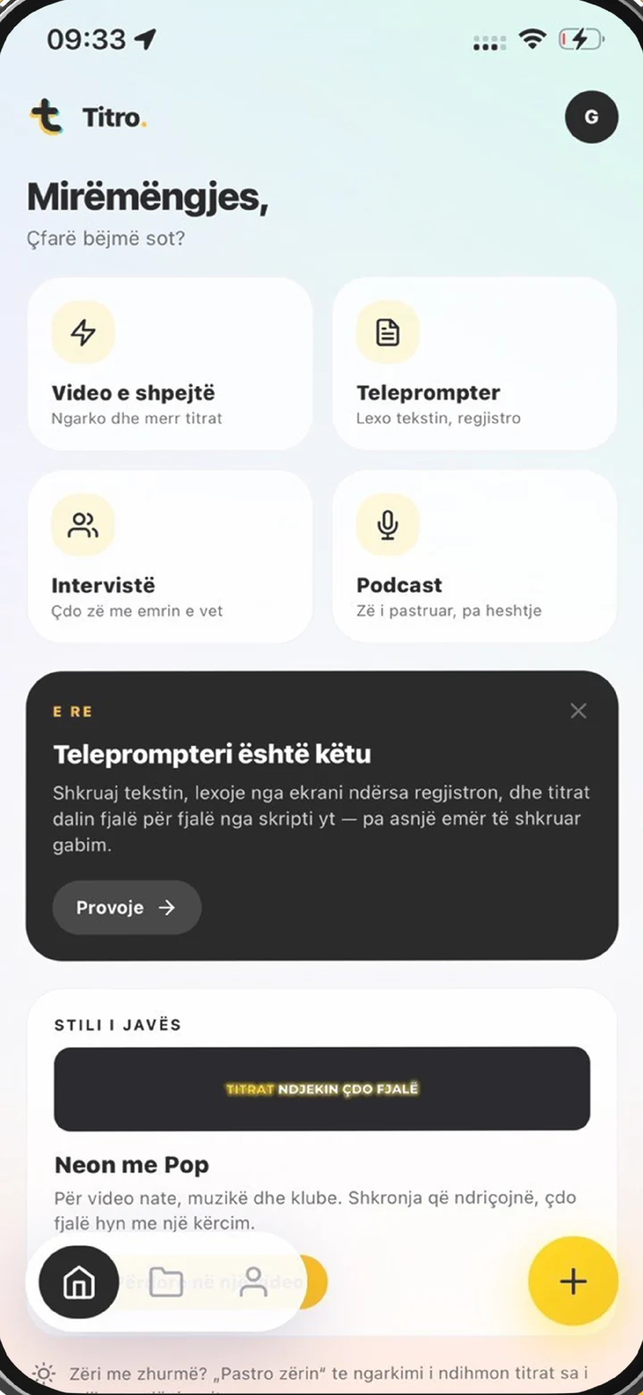 Titro Studio mit einem langen Projekt auf der Timeline